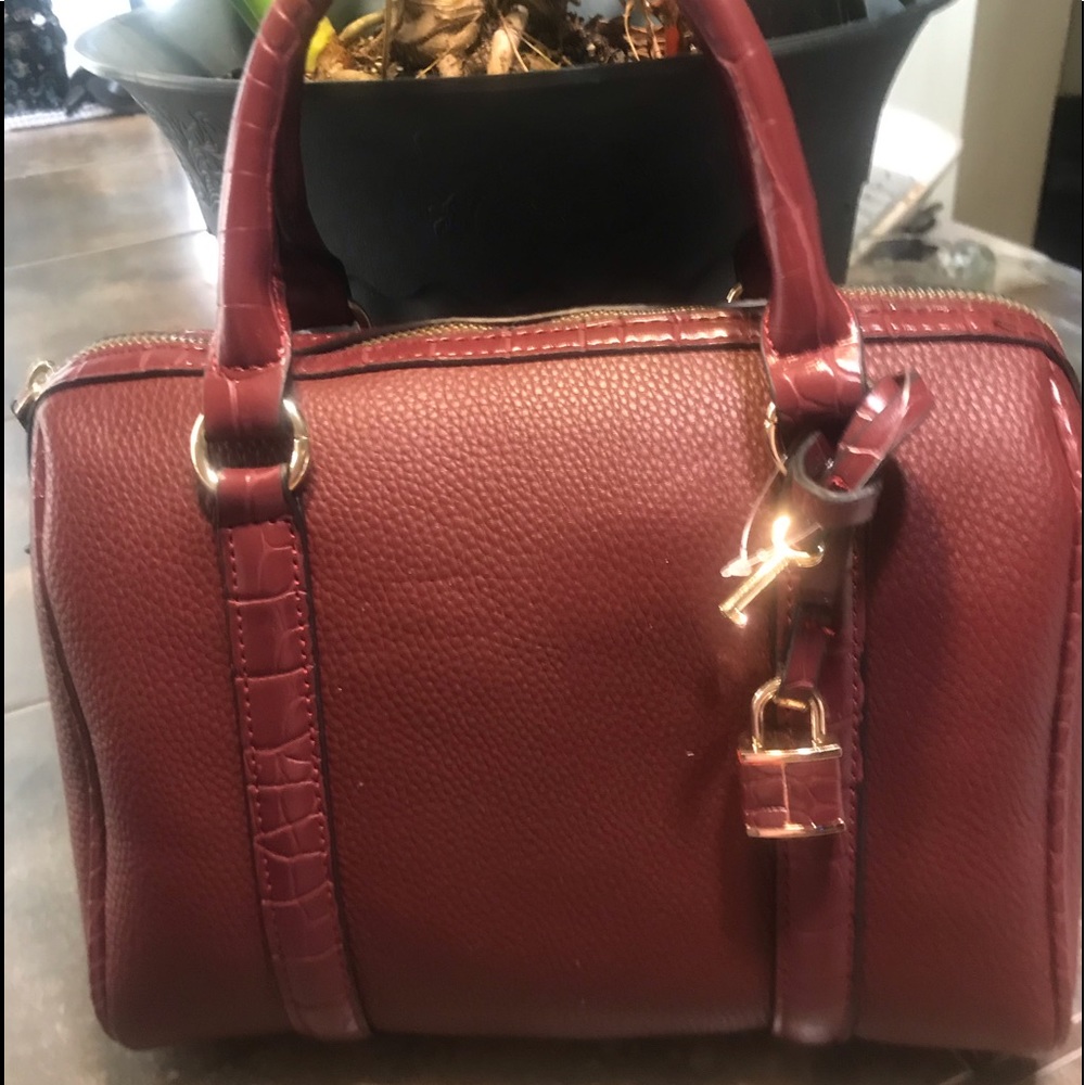 Burgundy satchel